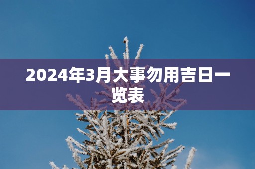 2025年3月大事勿用吉日一览表