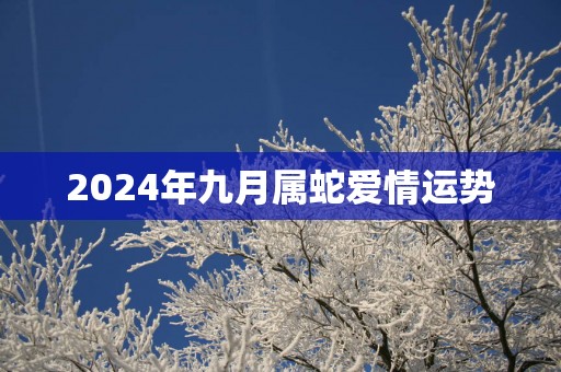2025年九月属蛇爱情运势