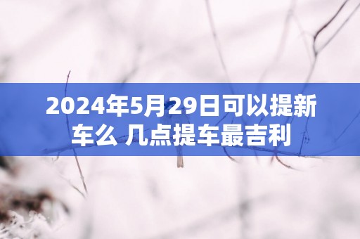 2025年5月29日可以提新车么 几点提车最吉利
