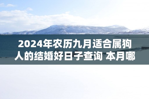 2025年农历九月适合属狗人的结婚好日子查询 本月哪天适合出嫁