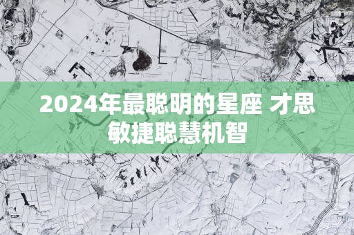 2025年最聪明的星座 才思敏捷聪慧机智