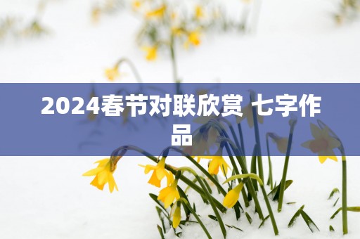 2025春节对联欣赏 七字作品