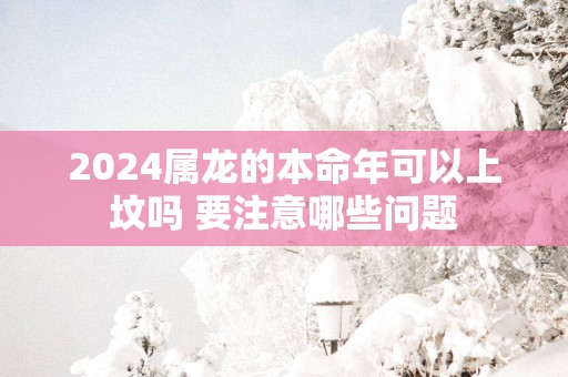 2025属龙的本命年可以上坟吗 要注意哪些问题