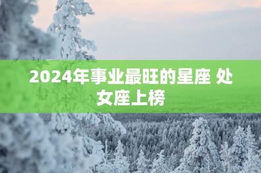 2025年事业最旺的星座 处女座上榜