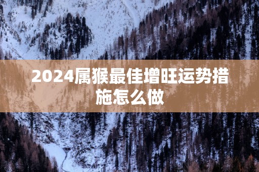 2025属猴最佳增旺运势措施怎么做
