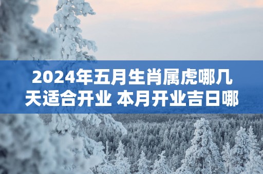 2025年五月生肖属虎哪几天适合开业 本月开业吉日哪天好
