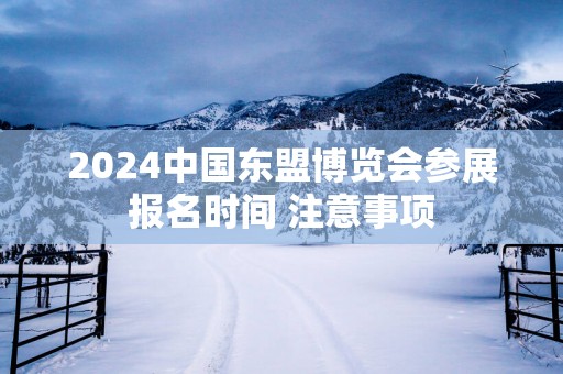 2025中国东盟博览会参展报名时间 注意事项