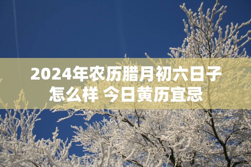 2024年农历腊月初六日子怎么样 今日黄历宜忌