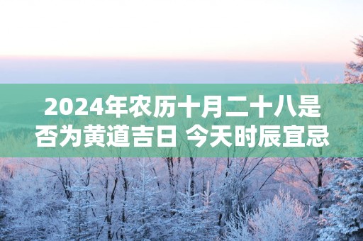 2025年农历十月二十八是否为黄道吉日 今天时辰宜忌吉凶？
