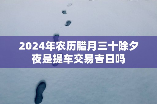 2025年农历腊月三十除夕夜是提车交易吉日吗