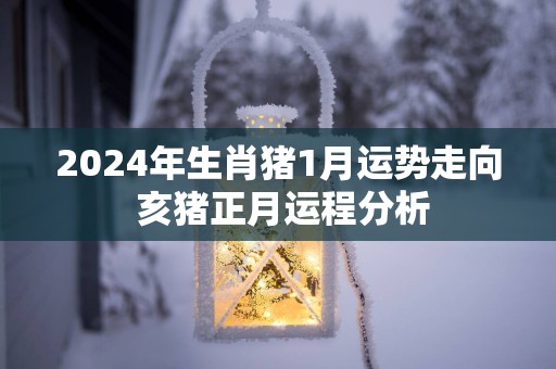 2025年生肖猪1月运势走向 亥猪正月运程分析