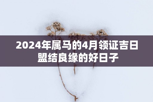 2025年属马的4月领证吉日 盟结良缘的好日子