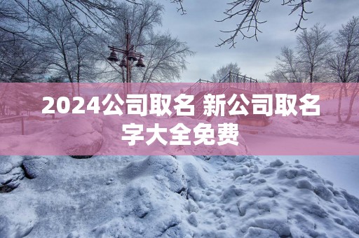 2025公司取名 新公司取名字大全免费