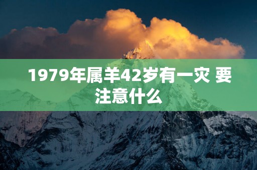 1979年属羊42岁有一灾 要注意什么