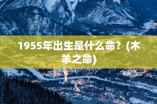 1955年出生是什么命？(木羊之命)