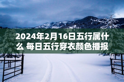 2025年2月16日五行属什么 每日五行穿衣颜色播报