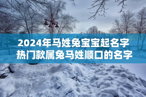 2025年马姓兔宝宝起名字 热门款属兔马姓顺口的名字