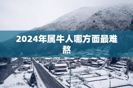 2025年属牛人哪方面最难熬