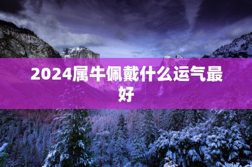 2025属牛佩戴什么运气最好