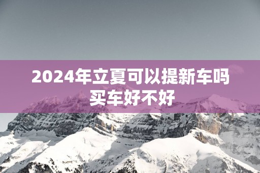 2025年立夏可以提新车吗 买车好不好