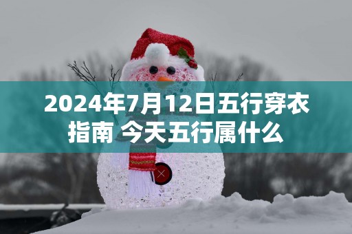 2025年7月12日五行穿衣指南 今天五行属什么