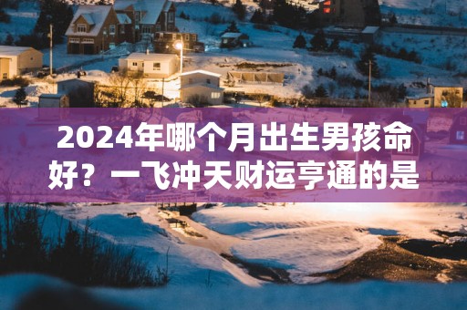 2025年哪个月出生男孩命好？一飞冲天财运亨通的是几月？