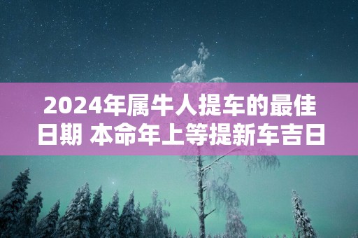 2025年属牛人提车的最佳日期 本命年上等提新车吉日一览表