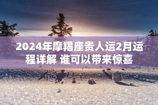 2025年摩羯座贵人运2月运程详解 谁可以带来惊喜