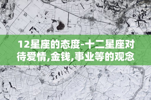 12星座的态度-十二星座对待爱情,金钱,事业等的观念