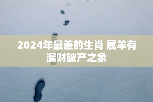 2025年最差的生肖 属羊有漏财破产之象