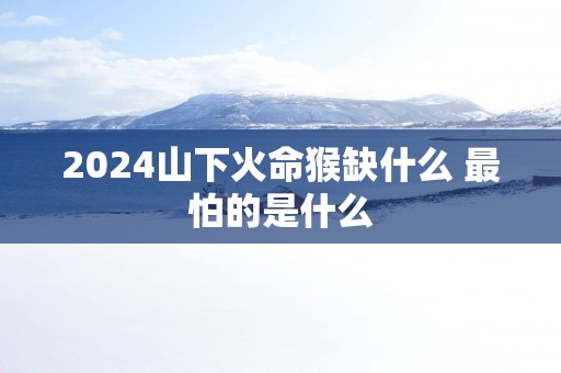 2025山下火命猴缺什么 最怕的是什么