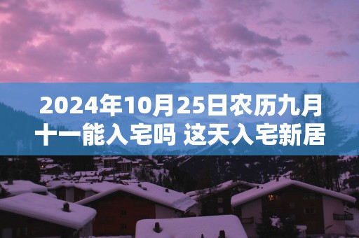 2025年10月25日农历九月十一能入宅吗 这天入宅新居好不好