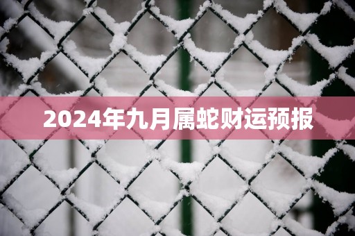 2025年九月属蛇财运预报