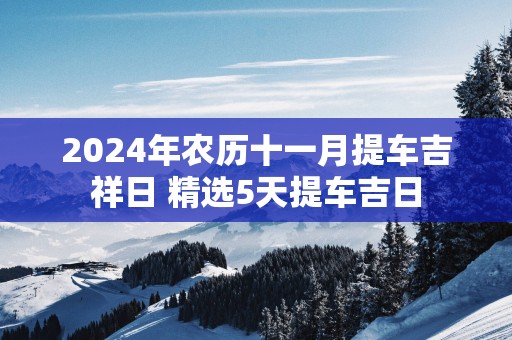 2024年农历十一月提车吉祥日 精选5天提车吉日