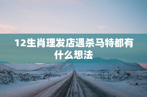 12生肖理发店遇杀马特都有什么想法