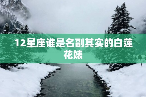 12星座谁是名副其实的白莲花婊