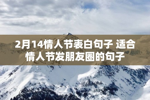 2月14情人节表白句子 适合情人节发朋友圈的句子