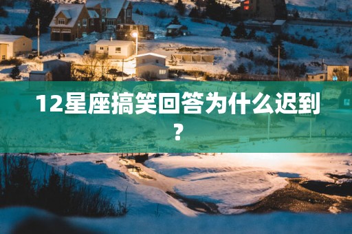 12星座搞笑回答为什么迟到？