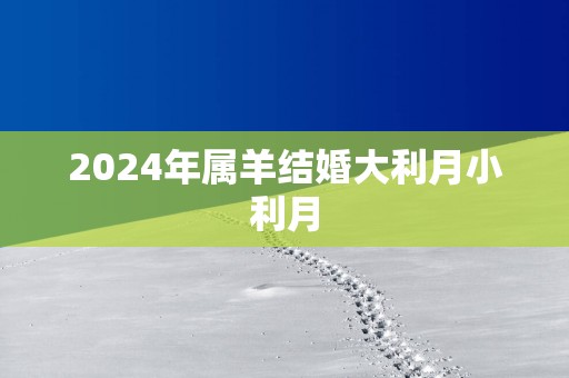 2024年属羊结婚大利月小利月