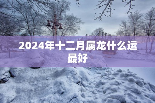 2025年十二月属龙什么运最好