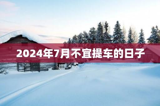 2025年7月不宜提车的日子