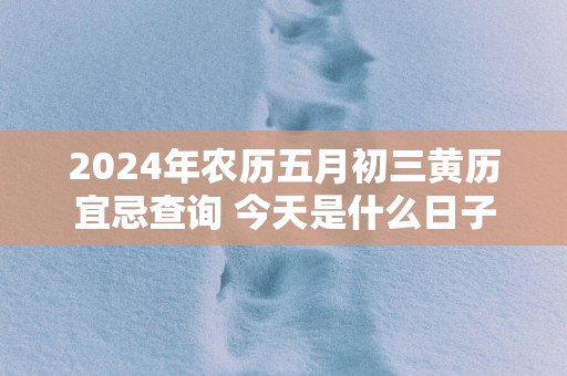 2025年农历五月初三黄历宜忌查询 今天是什么日子