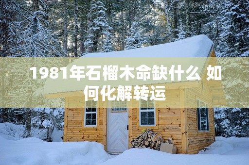 1981年石榴木命缺什么 如何化解转运