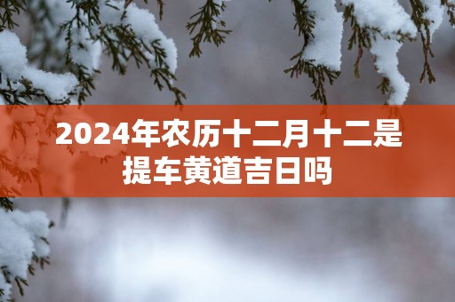2025年农历十二月十二是提车黄道吉日吗