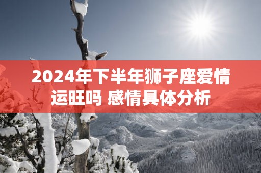 2025年下半年狮子座爱情运旺吗 感情具体分析