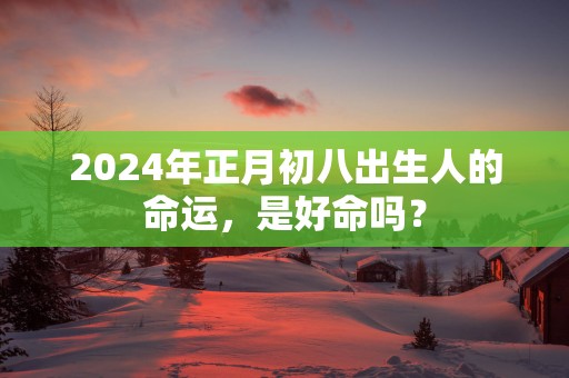 2025年正月初八出生人的命运，是好命吗？