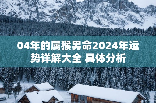 04年的属猴男命2025年运势详解大全 具体分析