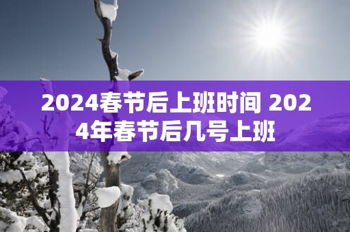 2025春节后上班时间 2025年春节后几号上班
