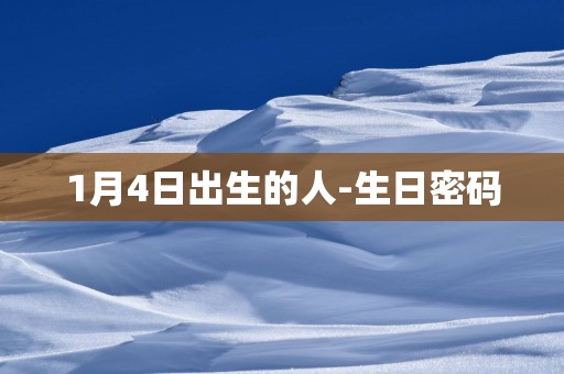 1月4日出生的人-生日密码
