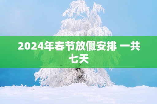 2024年春节放假安排 一共七天